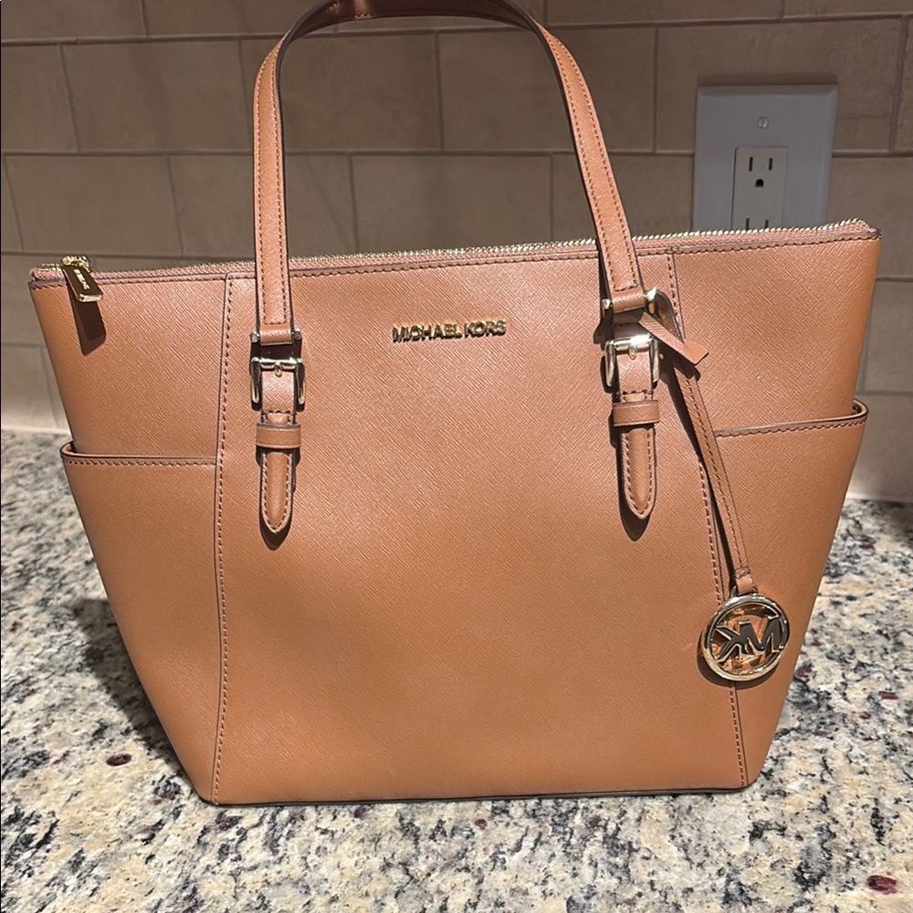 Michael Kors Tan Tote with Silver Hardware